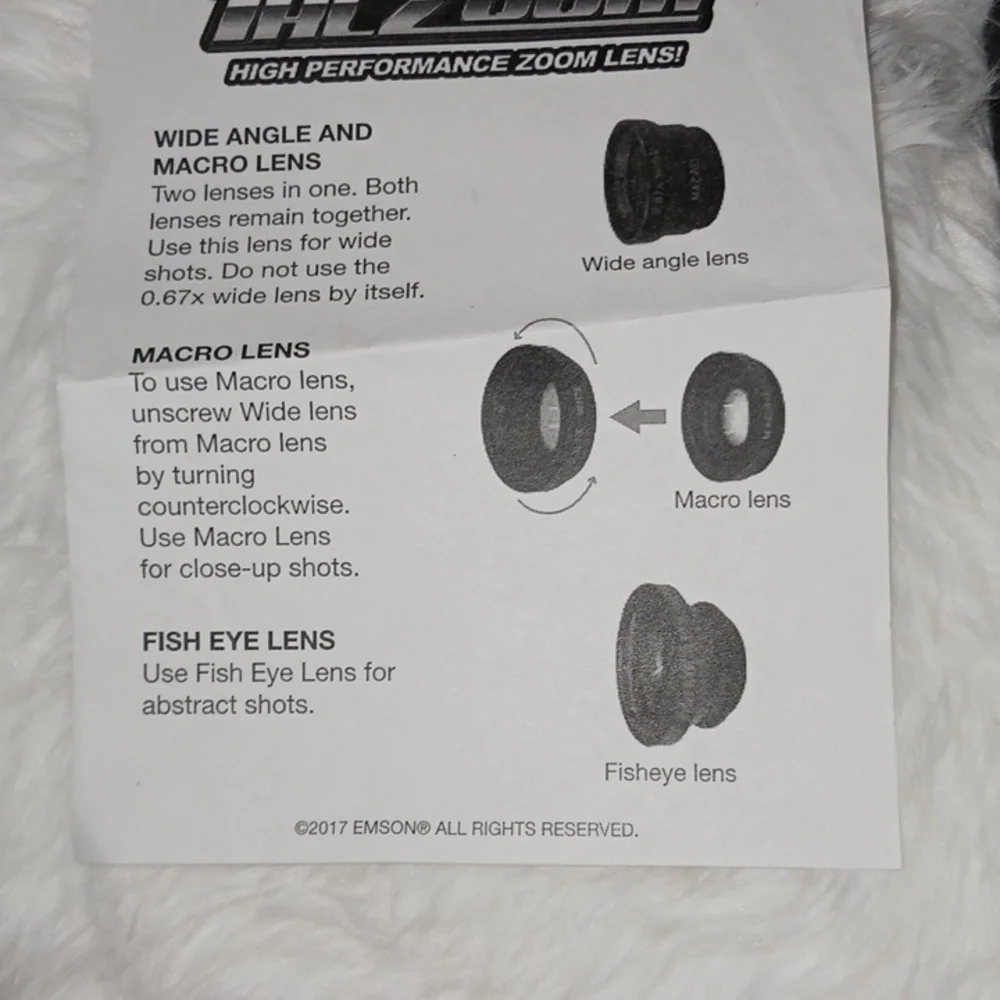 Bell And Howell Tac 10X Zoom Smartphone Lens Kit. New